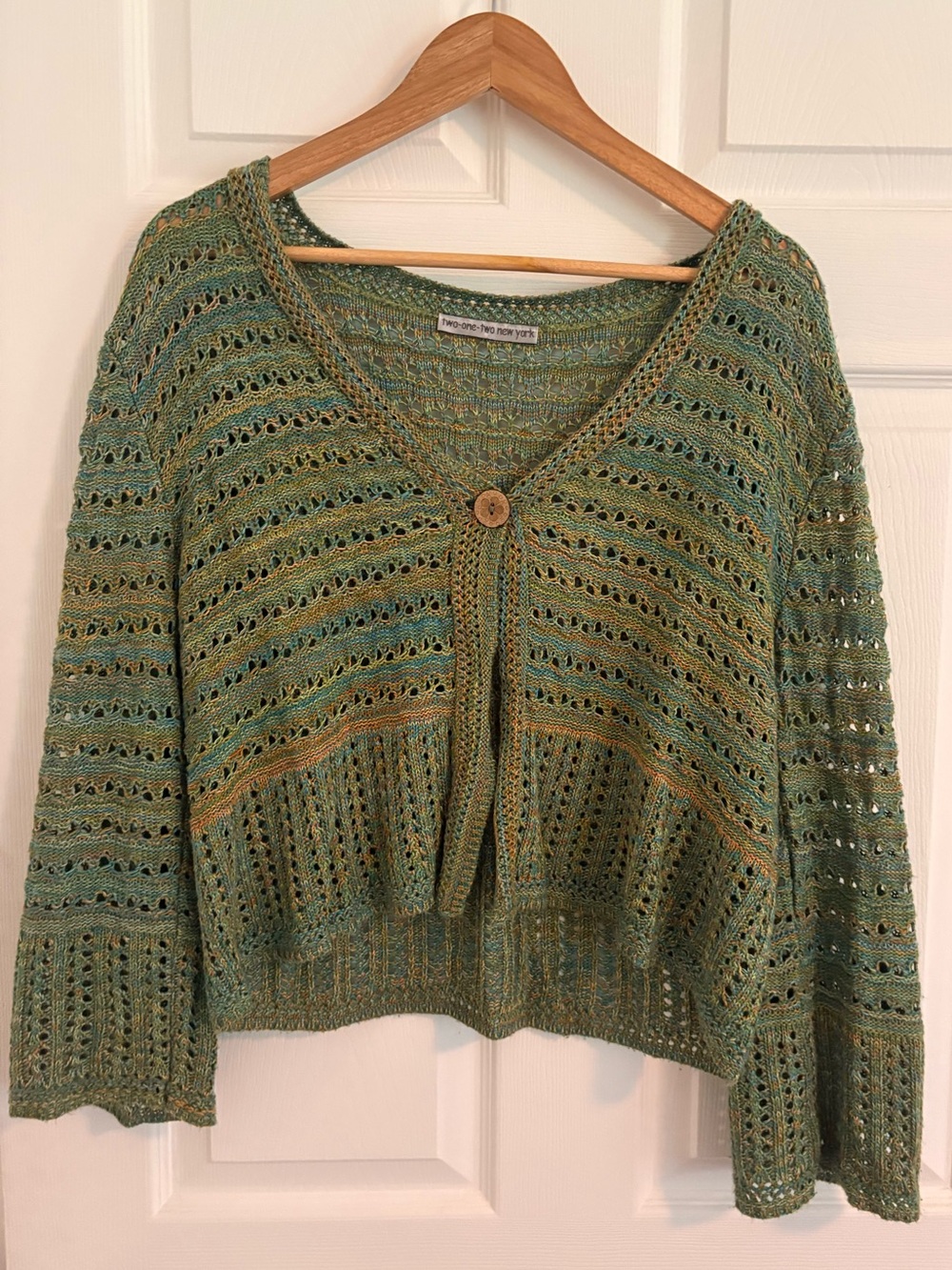 Two-one-two New York Crochet Button Sweater